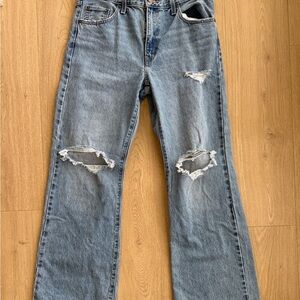 Levi's Light Blue Distressed Baggy bootcut Jeans size 27